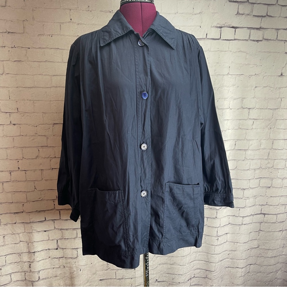 Leonard studio Paris vintage shirt jacket navy blue approximately a large